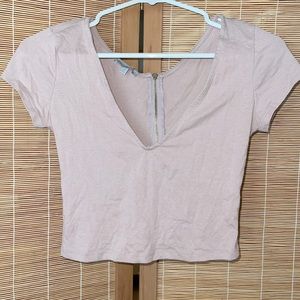 Charlotte Russe Light Pink Crop Top